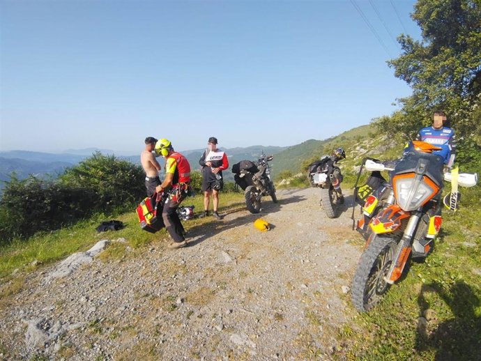 Sucesos.- Evacuan a un joven de 29 años afectado por un golpe de calor mientras practicaba motociclismo en Voto