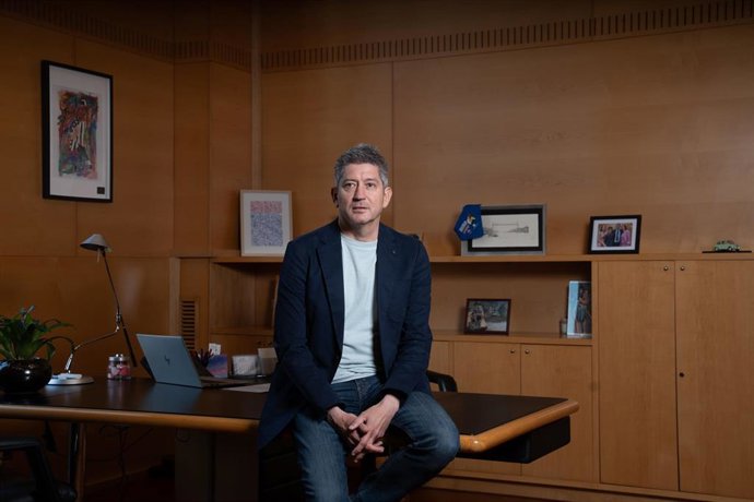 El alcalde de L'Hospitalet de Llobregat (Barcelona), David Quirós, en una entrevista de Europa Press