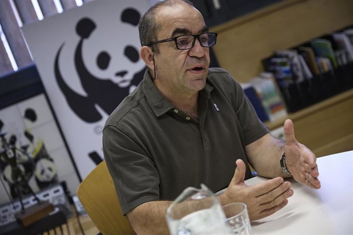 El secretario general de WWF, Juan Carlos del Olmo, durante una entrevista para Europa Press, a 11 de junio de 2025, en Madrid (España).