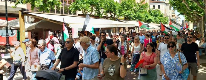 Manifestación en Logroño pidiendo el fin del genocidio en Palestina