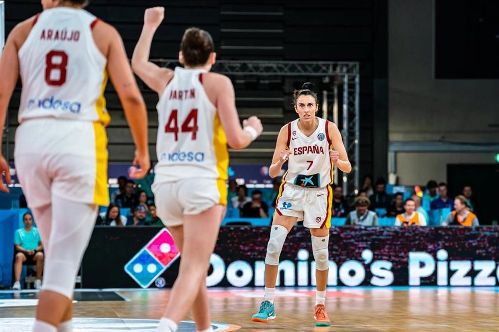 La selección española femenina de baloncesto ante Alemania en el Eurobasket 2025