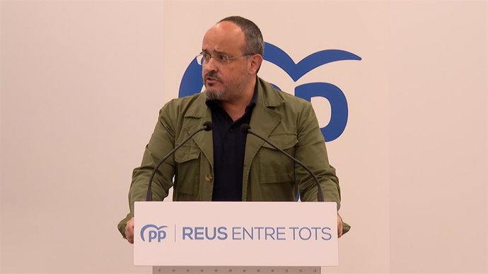 El líder del PP catalán, Alejandro Fernández, en un acto en Reus (Tarragona)
