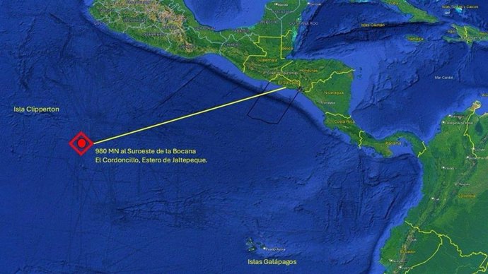 Marina Nacional de El Salvador ejecuta un "golpe" contra el narcotráfico.