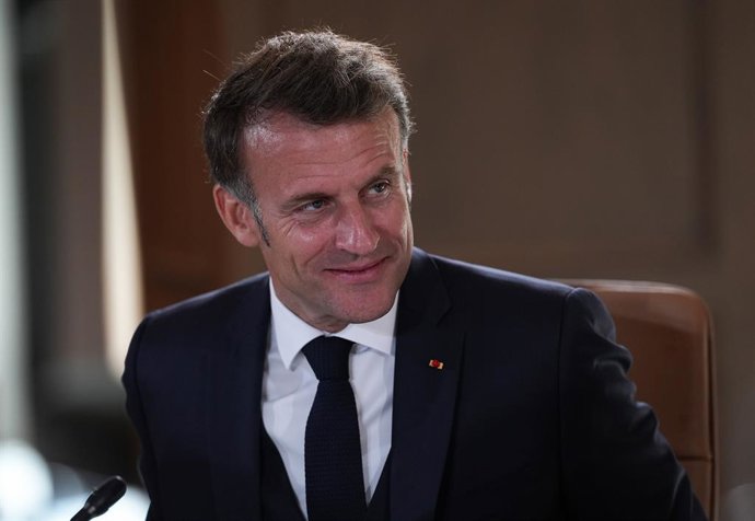 June 16, 2025, Kananaskis, Ab, CANADA: French President Emmanuel Macron listens during a working session at the G7 Summit in Kananaskis, Alta., on Monday, June 16, 2025.