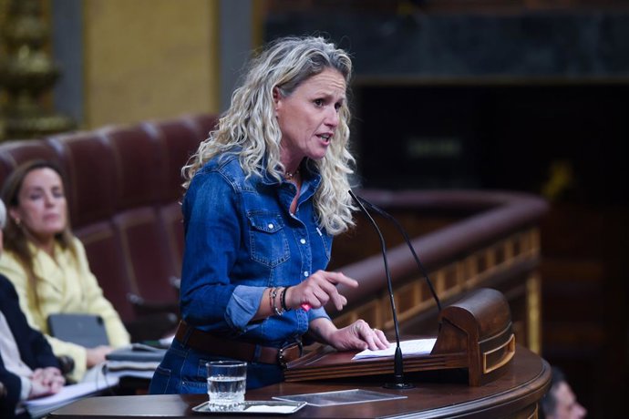 Archivo - Arquivo - A deputada do PSOE Montse Mínguez durante uma sessão plenária no Congresso dos Deputados, em 29 de outubro de 2024, em Madri (Espanha).