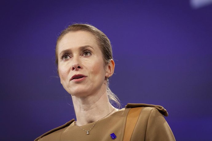 May 28, 2025, Brussels, Brussels, Belgium: European Commissioners Kaja Kallas (L), Marta Kos (C), Jozef Sikela (R) presented the European Commission's strategic plan for the Black Sea today.  -  28/05/2025  -  Belgium / Brussels / Brussels - Sacha Leon / 