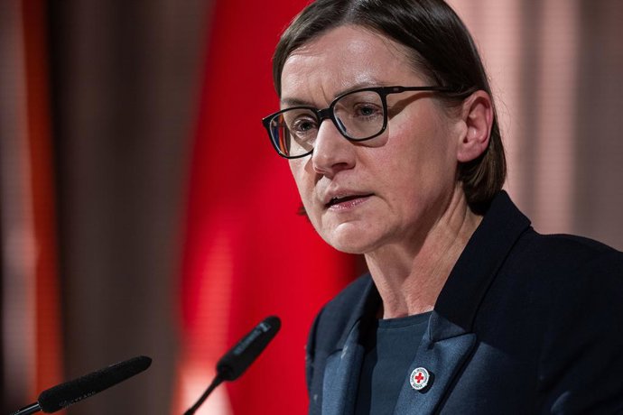 Archivo - FILED - 13 November 2024, Saxony, Goerlitz: Mirjana Spoljaric Egger, President of the International Committee of the Red Cross, speaks during the award ceremony of the International Bridge Award 2024 of the European City of Goerlitz. Photo: Paul