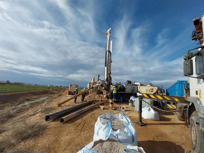 Uno de los sondeos de investigación en Torre Pacheco