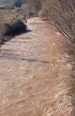 Archivo - El río Iregua, a su paso por Puente Madre, este domingo 9 de marzo de 2025 (Logroño, La Rioja)