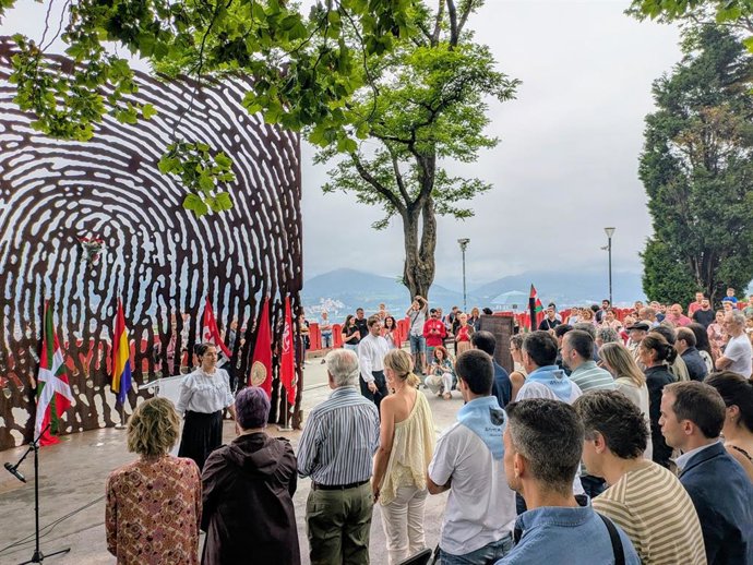 Homenaje en Artxanda (Bilbao) a los gudaris y milicianos que lucharon contra el franquismo en la Guerra Civil
