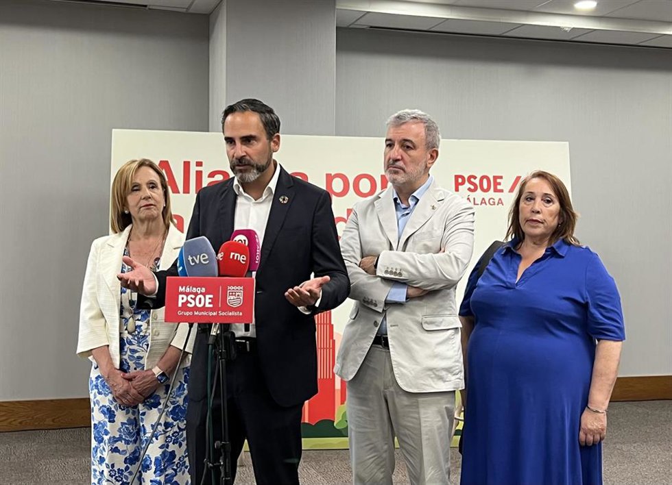 El portavoz del Grupo Municipal Socialista en el Ayuntamiento de Málaga, Daniel Pérez.