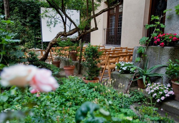 Cine de verano en la Casa de Lope de Vega, en Madrid, el 22 de junio de 2025.