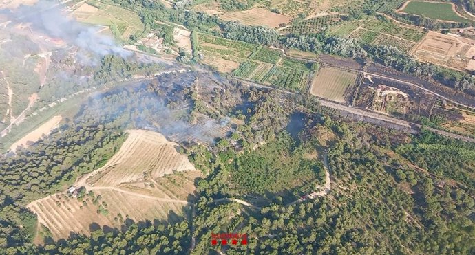 Incendi entre Martorell i Sant Esteve Sesrovires (Barcelona)