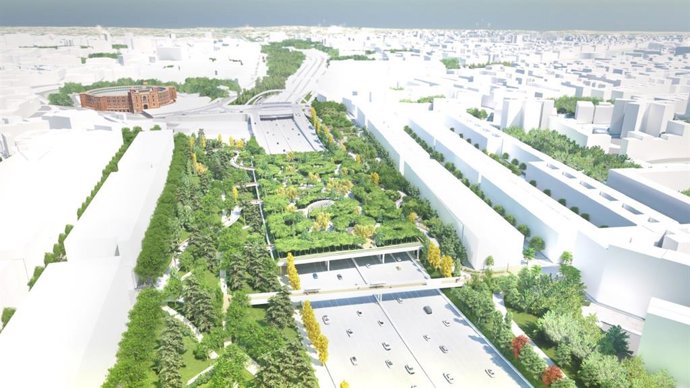Archivo - El nuevo Parque Ventas conectará Salamanca y Ciudad Lineal con una plataforma sobre la M-30