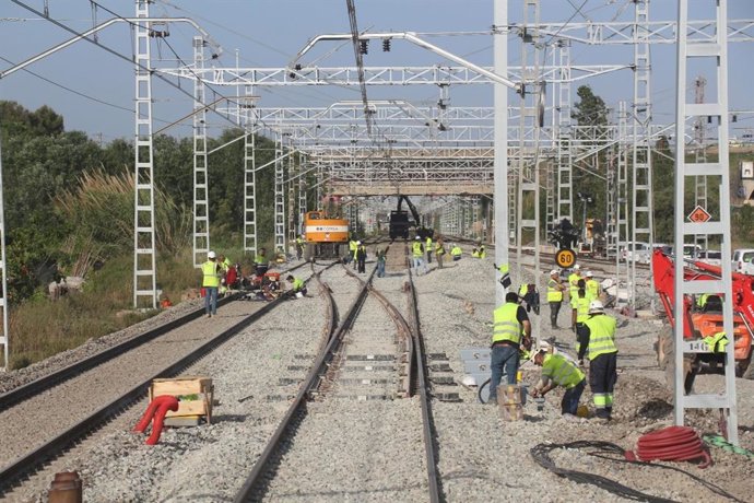 Actuaciones en el nuevo acceso ferroviario a la T1 del Aeropuerto de Barcelona