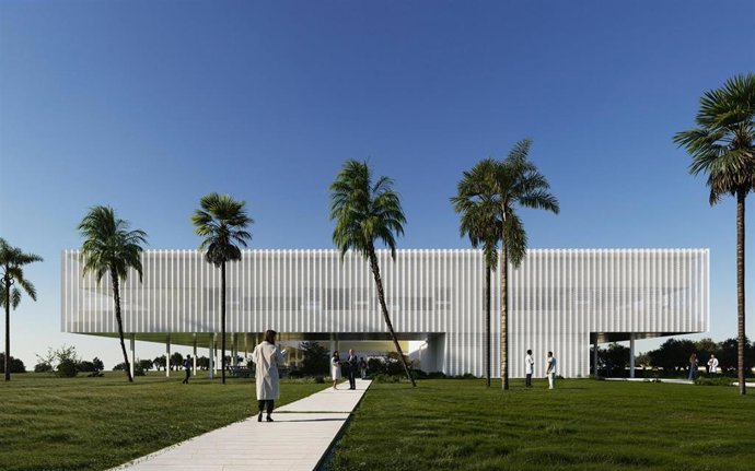 Recreación del hospital, que estará ubicado en el campus de la Universidad CEU Fernando III.