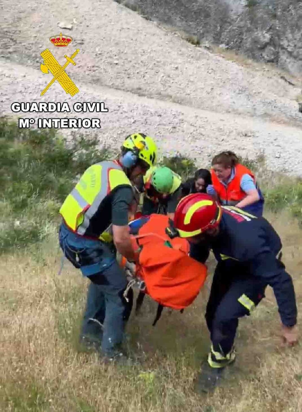 Imagen del senderista rescatado
