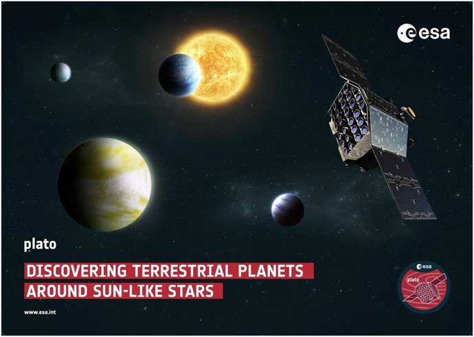 Impresión artística de la misión Plato de la ESA, objeto de la exposición 'En busca de nuevas Tierras'