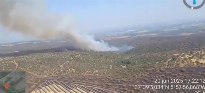 Imagen del incendio de Castilblanco de los Arroyos
