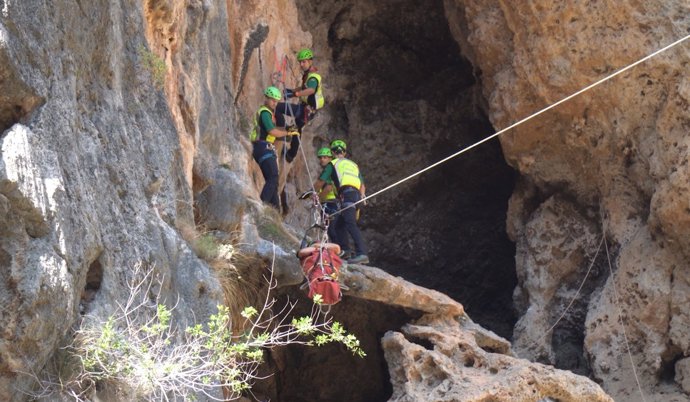 Simulacro de rescate en Sa Calobra