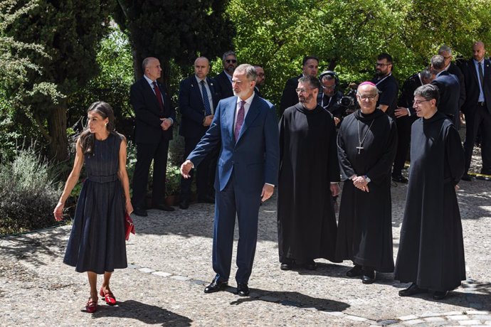 Els reis Felip VI i Letícia al monestir de Montserrat