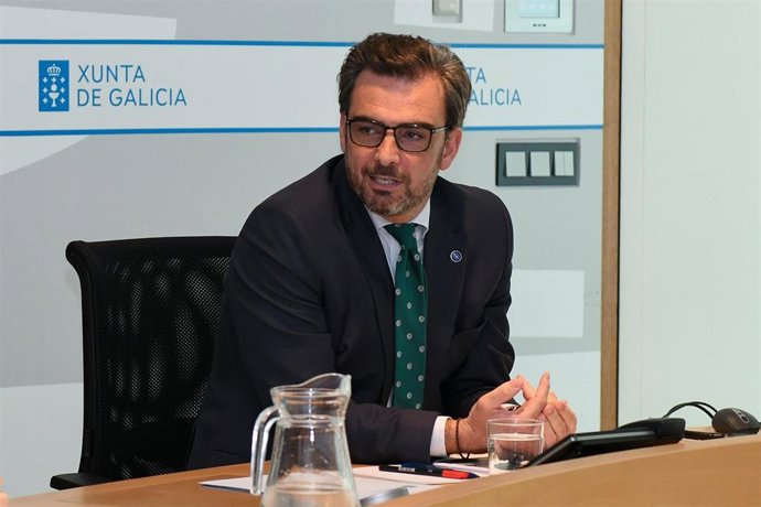 El conselleiro de Presidencia, Diego Calvo, en el Consello