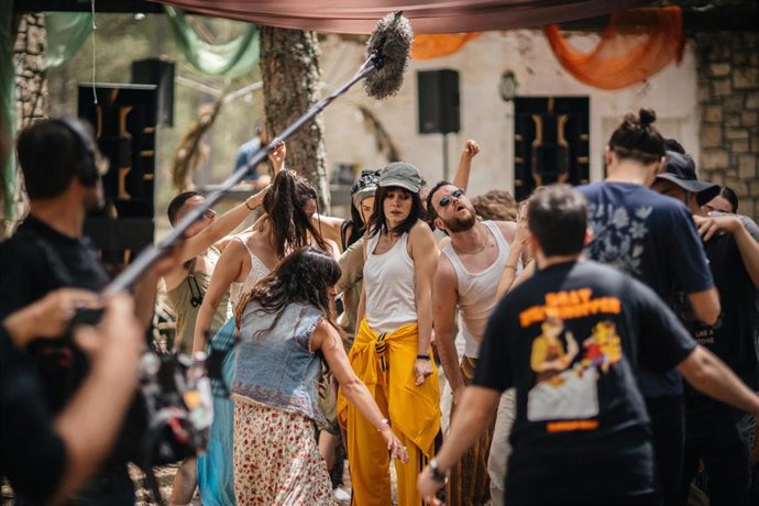 Archivo - La actriz Esther Acebo en el rodaje de la película 'Al final todo va a estar bien'.