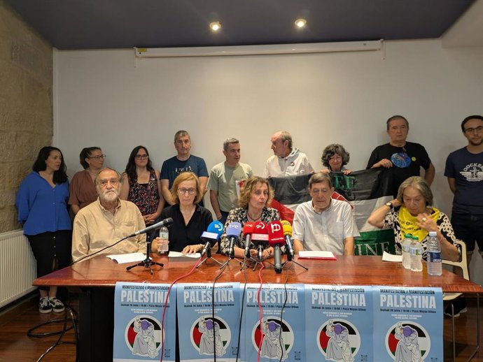 Convocatoria de manifestación en Bilbao por siete organizaciones de Bizkaia en apoyo a Palestina
