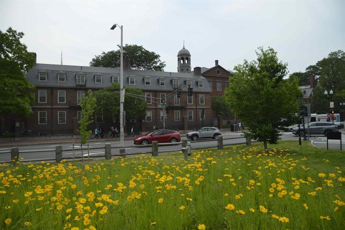 June 6, 2025, Cambridge, Massachusetts, USA: Harvard University in Cambridge. One of the best universities in the world.Attracts many international students and their talents.