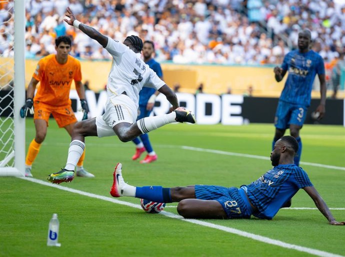 El atacante brasileño del Real Madrid Vinícius Júnior, ante el Al Hilal en el Mundial de Clubes. 