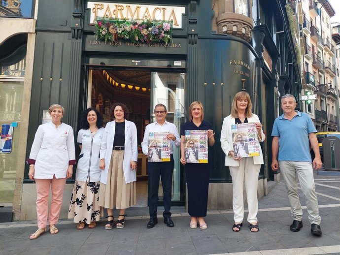 La delegada del Gobierno en Navarra, Alicia Echeverría, presenta en Pamplona la campaña 'No caminas sola: Camino de Santiago libre de violencias machistas'.