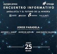 Europa Press celebra este miércoles el encuentro 'Andalucía y el futuro de la minería' con el consejero Jorge Paradela