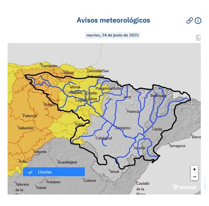 La CHE advierte de posibles crecidas en barrancos y cauce menores en la parte noroccidental de la Cuenca por las lluvias