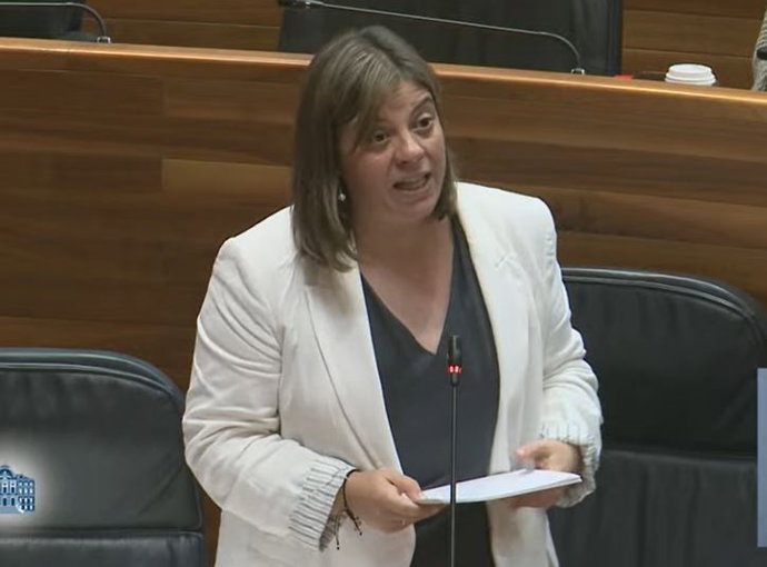 La vicepresidenta del Principado, Gimena Llamedo, en el Pleno.