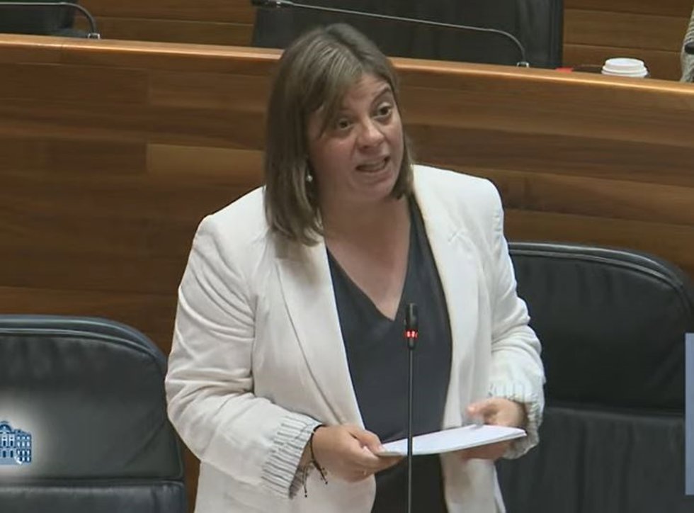 La vicepresidenta del Principado, Gimena Llamedo, en el Pleno.