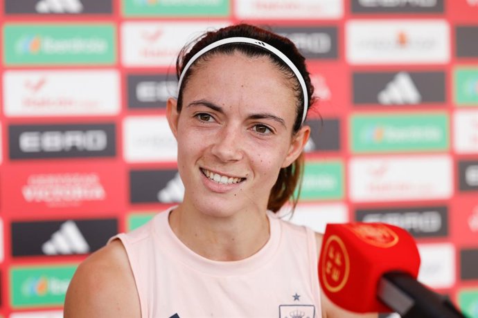 Aitana Bonmati of Spain attends during the Media day of the Spanish women's team ahead UEFA Women's Euro 2025 at Ciudad del Futbol on June 24, 2025, in Las Rozas, Madrid, Spain.