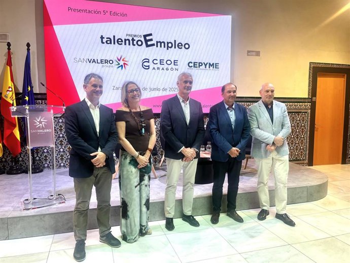 Presentación de los premios 'Talento Empleo Aragón', en la sede del Grupo San Valero.