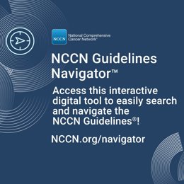 The new NCCN Guidelines Navigator presents the evidence-based, expert consensus-driven  recommendations from the NCCN Guidelines in a virtual platform that allows users to search and navigate more easily. Learn more at NCCN.org/navigator.