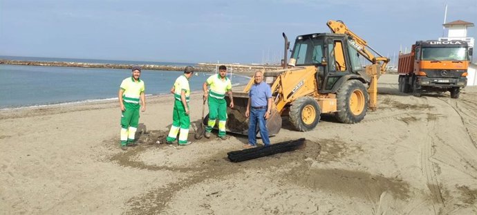 Dispositivo especial de limpieza de playas.