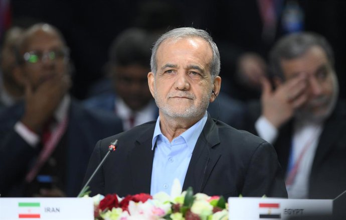 Archivo - Arquivo - O presidente iraniano Masud Pezeshkian em uma foto de arquivo.