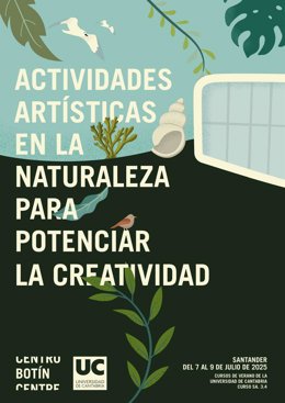 Cartel del curso 'Actividades artísticas en la naturaleza para potenciar la creatividad'