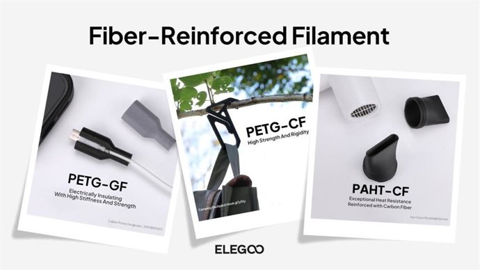 Elegoo launches the Fiber-Reinforced Filament Series for stronger, smarter, and more versatile FDM 3D printing.