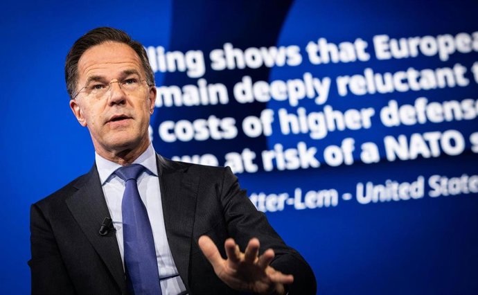 El secretario general de la OTAN, Mark Rutte, en el marco de la cumbre de la OTAN.