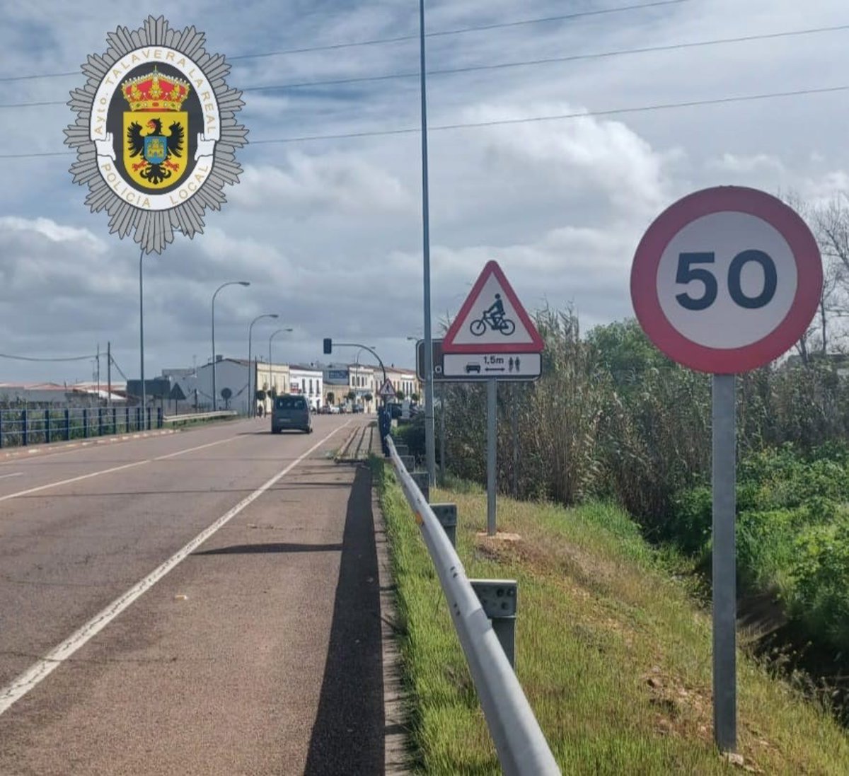 Puesto a disposición judicial por circular a 124 km/h en una vía limitada a 50km/h en Talavera la Real