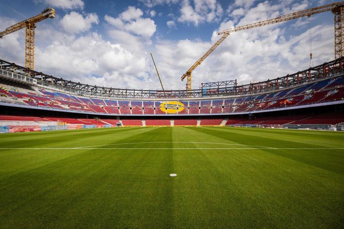 Archivo - Obras del Spotify Camp Nou en junio de 2025