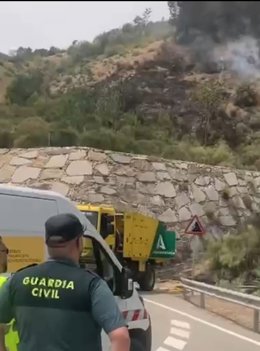Incendio regstrado junto a la A-44