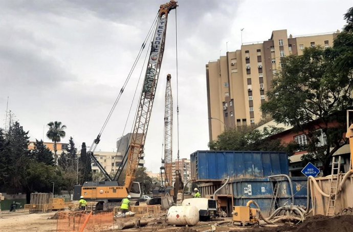 Obras del metro de Málaga