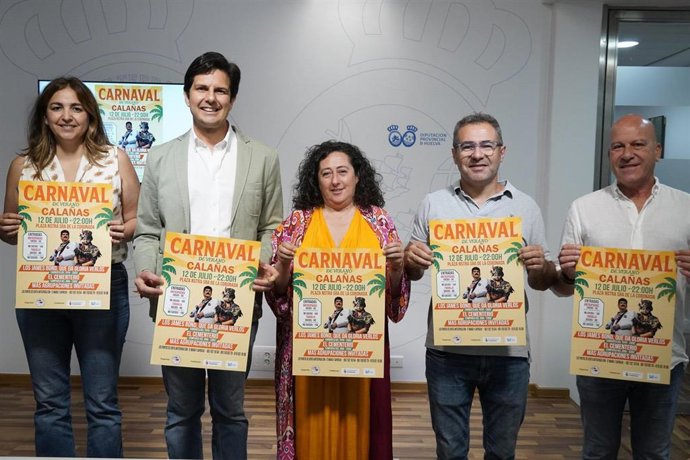 Presentación en la Diputación de Huelva del Festival de Carnaval de Verano de Calañas.