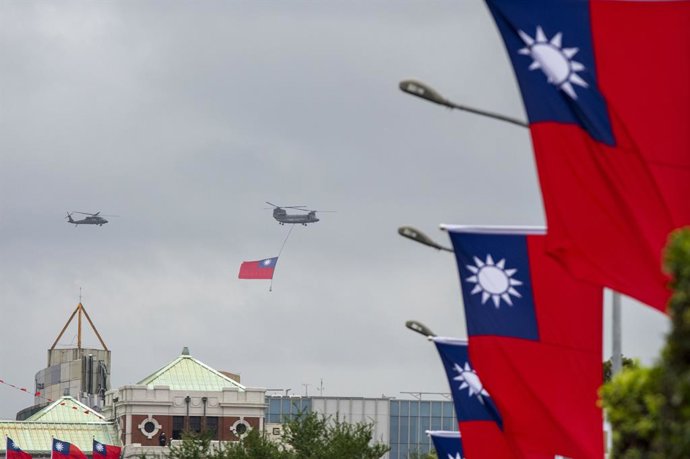 Archivo - Arquivo - Imagem de arquivo das bandeiras de Taiwan.