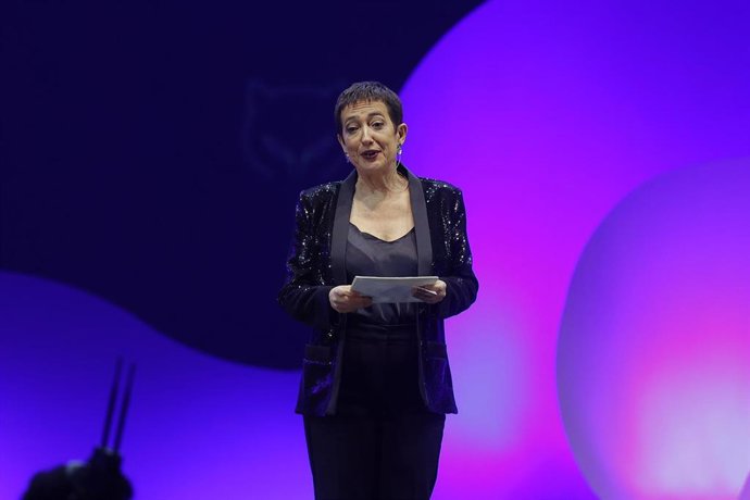 Archivo - La periodista y crítica cinematográfica, María Guerra, interviene en la gala IX edición de los Premios Feroz en el Auditorio de Zaragoza, a 29 de enero de 2022, en Zaragoza, Aragón (España). La Asociación de Informadores Cinematográficos de Espa